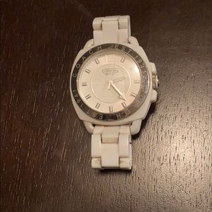 Coach White Watch